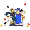 Scarecrow Couple Applique