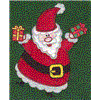 Santa with gifts applique