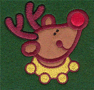 Reindeer head appliques right