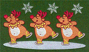 Skating reindeers