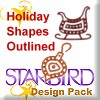 Holiday Shapes Outlined Design Pack