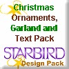 Christmas Ornaments Garland and Text Combined Pack