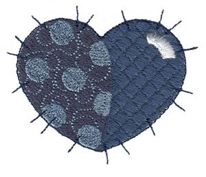 Quilted Heart with Polka Pattern