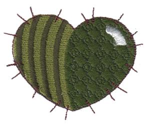 Quilted Heart with Striped Pattern
