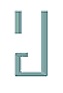 Art Deco Monogram Letter J for Left Side