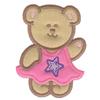 Teddy Bear girl double applique small