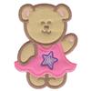 Teddy Bear girl double applique large