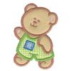 Teddy Bear boy double applique small