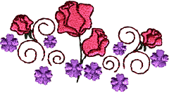 Roses and Violets Flowers