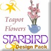 Teapot Flowers Design Pack