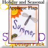 Holiday and Seasonal Applique Flags Design Pack