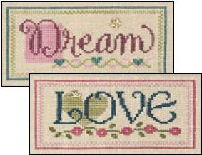 Dream/Love Double Flip Cross Stitch Patterns