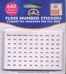 DMC Floss Numbers Sticker Pack