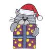 Christmas Kitty and Gift
