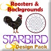 Roosters & Backgrounds Combined Design Pack