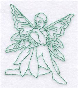 Sitting Fairy Outline