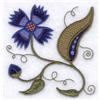 Jacobean Blue Flower