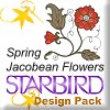 Image of Spring Jacobean Flowers Design Pack