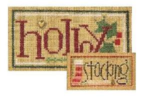 Christmas Spirit Holly/Stocking Cross Stitch Patterns