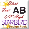 Block Font 1/2" High Design Pack