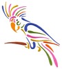 Stylized Parrot (Square Hoop)