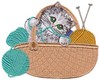 Knitting Basket Kitten