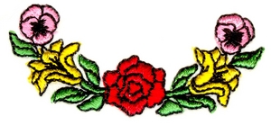 Rose and Pansy border