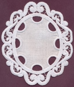 Lace Oval Applique - Italian Lace (freestanding)