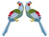Two Colourful Birds (Square Hoop)
