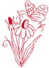 Butterfly & Blossoms H (Redwork)