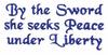Massachusetts Motto - By the Sword she seeks Peace