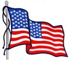 Waving Stars and Stripes (Square Hoop)