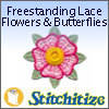 Freestanding Lace Flowers & Butterflies - Pack