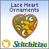 Lace Heart Ornaments - Pack