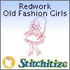 Redwork Old Fashion Girls - Pack