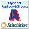 Striped Shadow & Applique Alphabet  - Pack