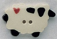 The Button Collection by Mill Hill / Sheep With Heart Button