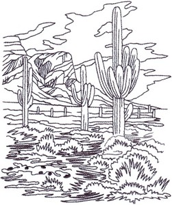 Desert Scene Landscape ( large )