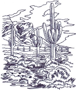 Desert Scene Landscape ( small )