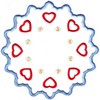 Hearts & Flowers Linen Set ( large circle )