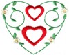 Hearts & Flowers Linen Set ( large heart vine )