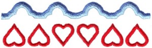 Hearts & Flowers Linen Set ( small heart border )