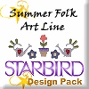 Summer Folk Art Line Design Pack