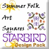 Summer Folk Art Squares Design Pack