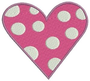 Polka Dot Heart Filled (2 Sizes) Embroidery Design Collection by ...