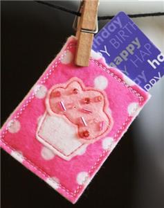 Gift Card Holder 4x4: Cupcake