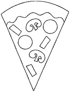 Pizza Outline / 6x10Embroidery Design by JesseKate Designs