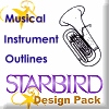 Musical Instrument Outlines Design Pack