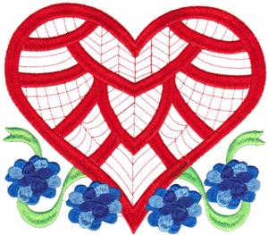 Valentine's Heart & Flowers 2 / Smaller