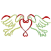 Doves and Ribbon Heart